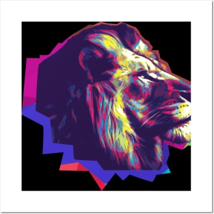 Wpap Pop Art Lion abstract art Posters and Art